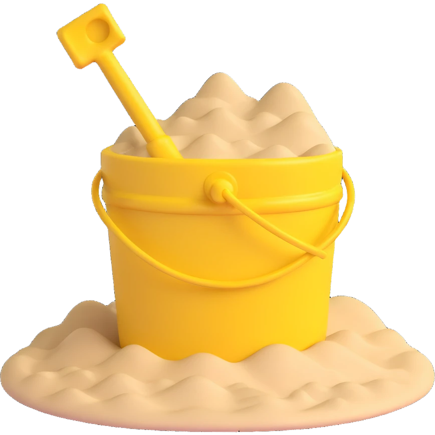 sand castle toy, classic bucket shape emoji