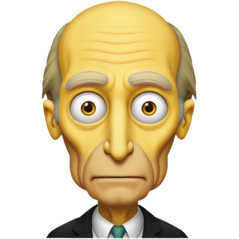 Mr. Burns, simpson, yellow skin tone, very very very long nose. emoji