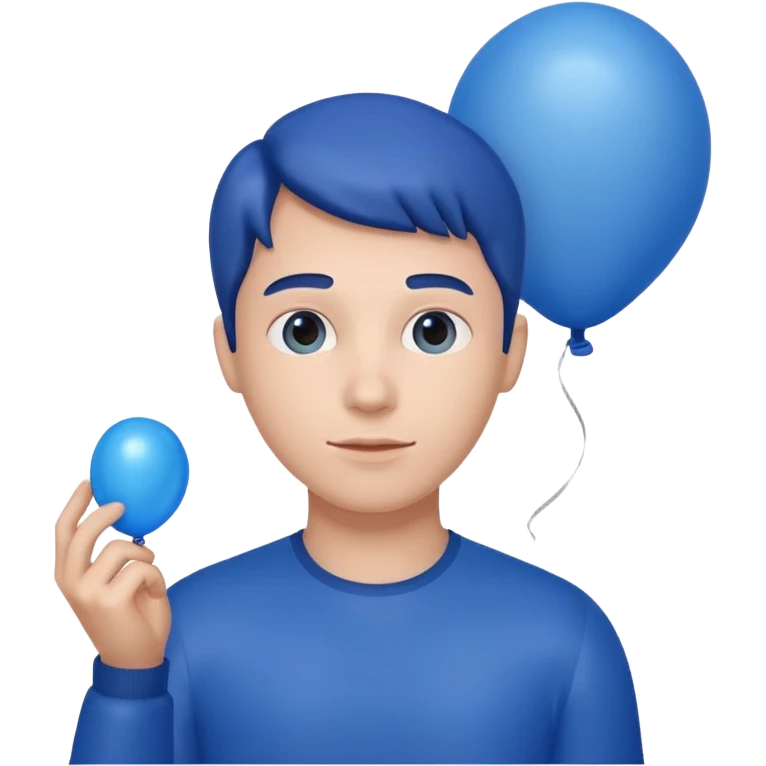 layer holding blue balloon emoji