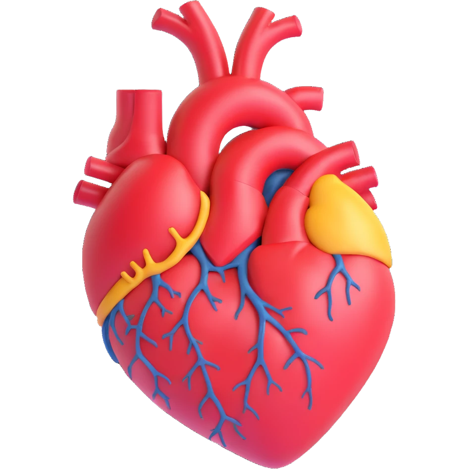 anatomically correct human heart emoji