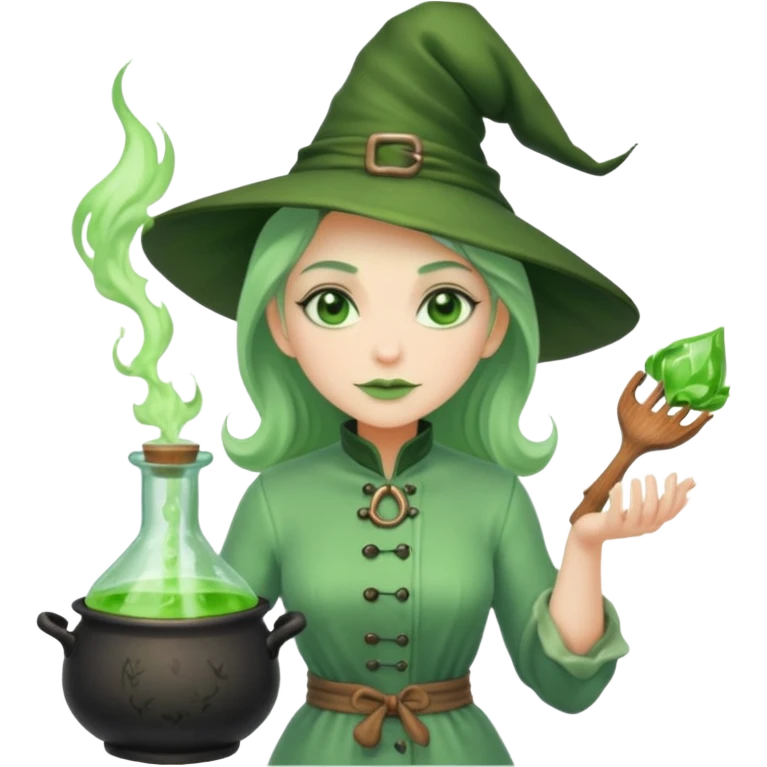 green witch cooking potion emoji