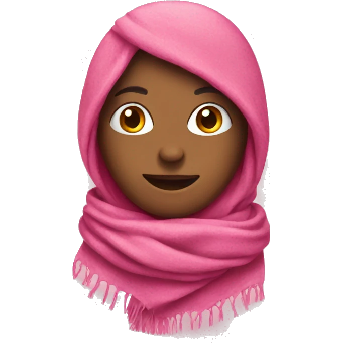 Pink scarf  emoji