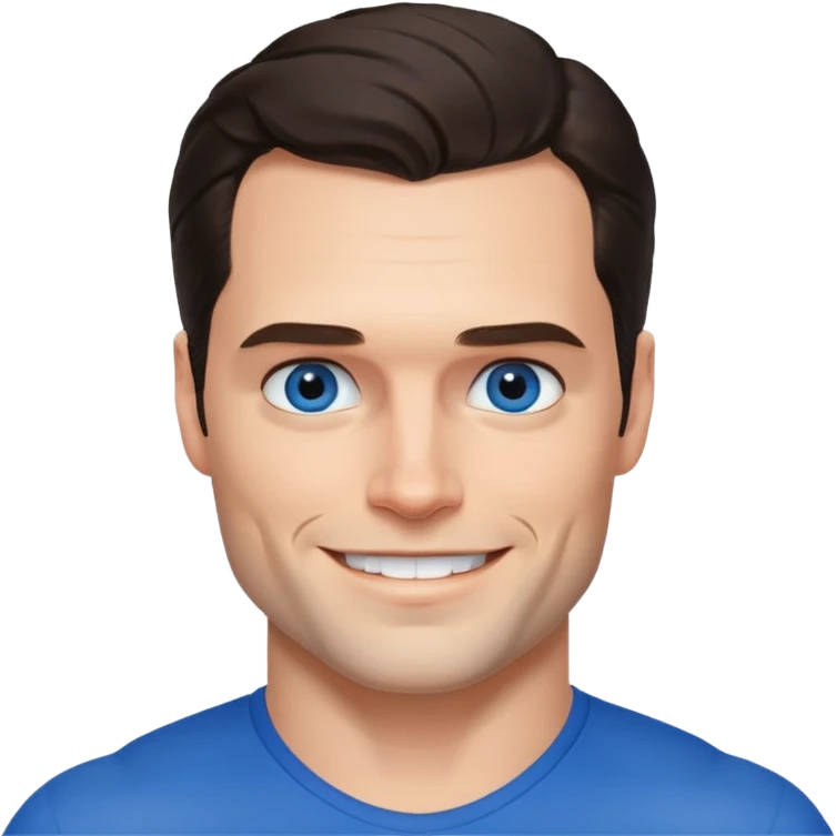 Henry Cavill with blue eyes emoji