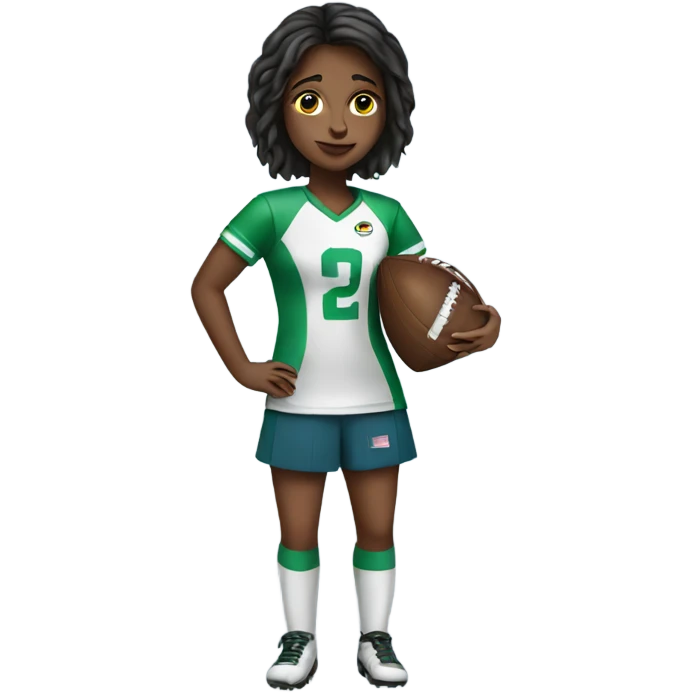 Girl with a football  emoji