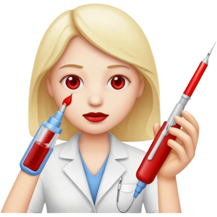 Emoji getting blood test emoji