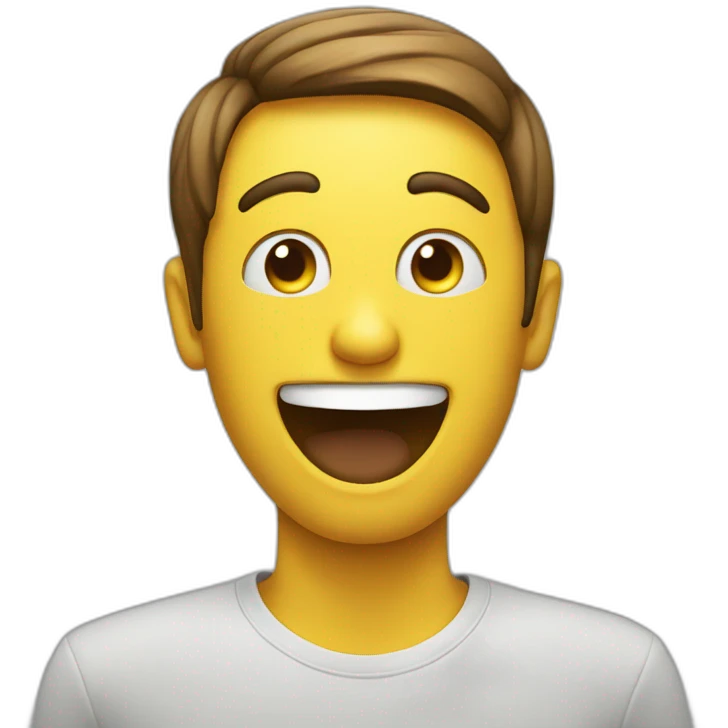 Smiley face saying To stop talking emoji