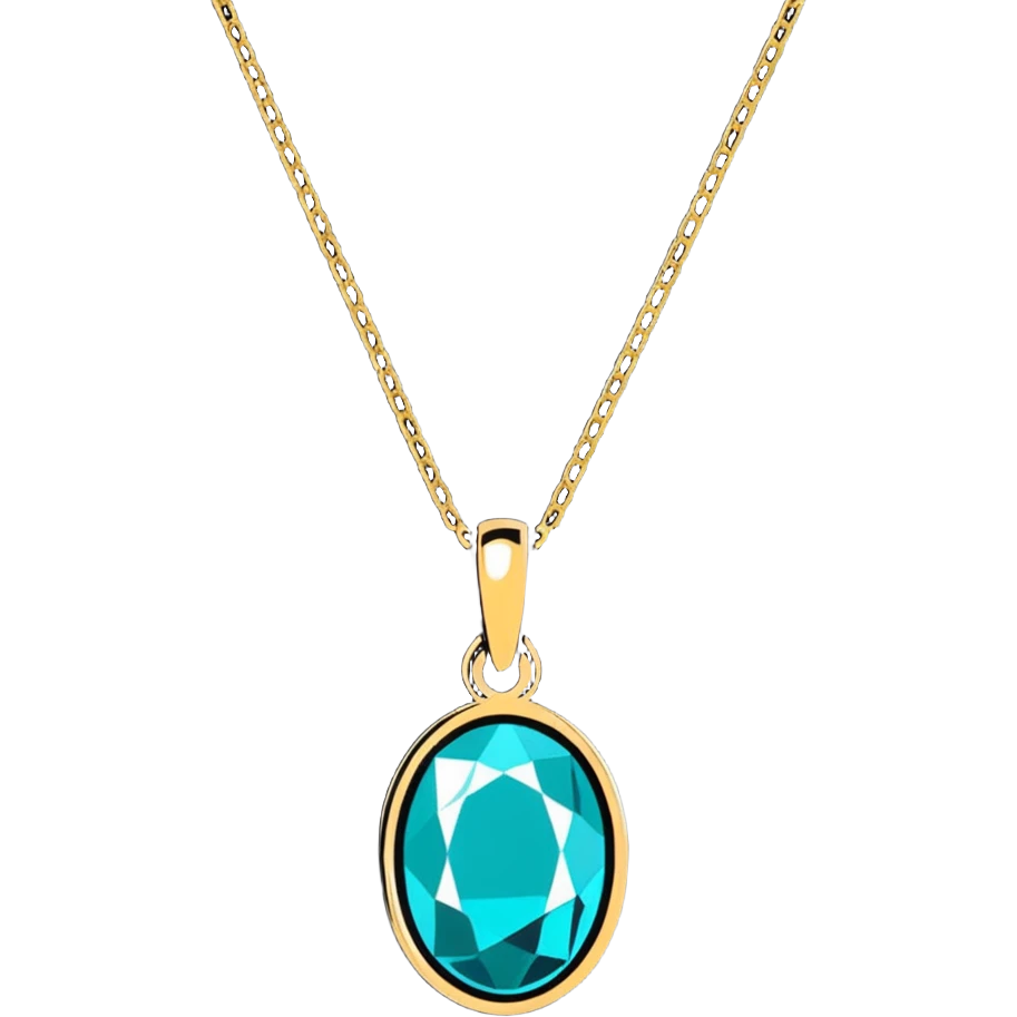 pendant with a gemstone or crystal on a chain emoji