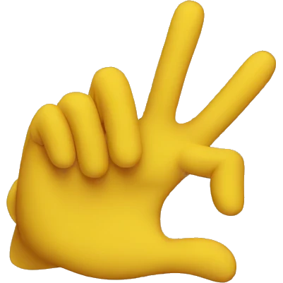 yellow hands are clinging emoji