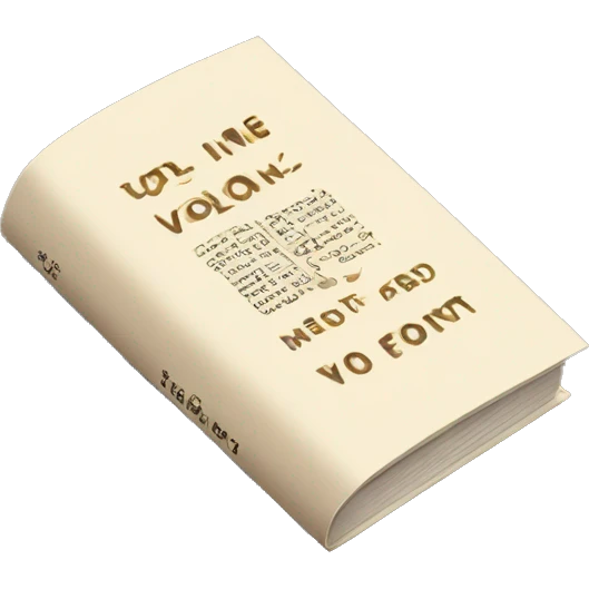 A book that in its cover page has a title label: “ VOL 7”  emoji