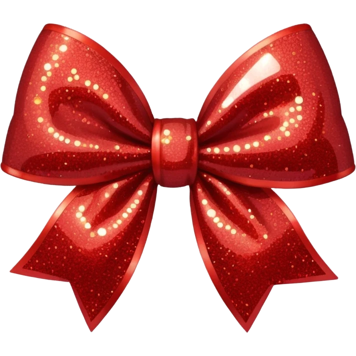 red glitter bow emoji