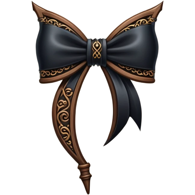Gothic bow emoji