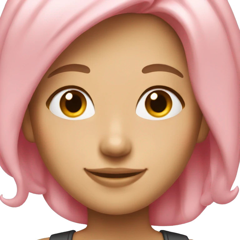 blonde and pink hair smiles emoji