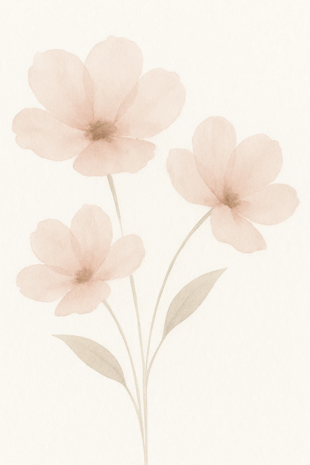 pink flowers, soft watercolor style, delicate petals emoji