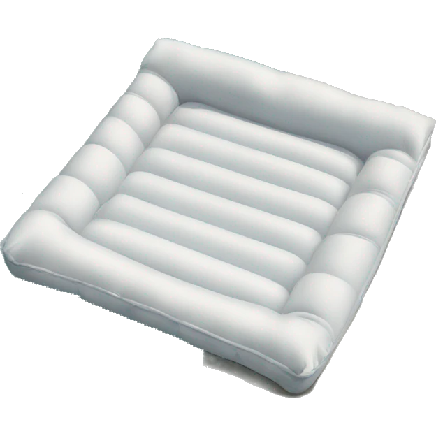 floating mattress on pool emoji