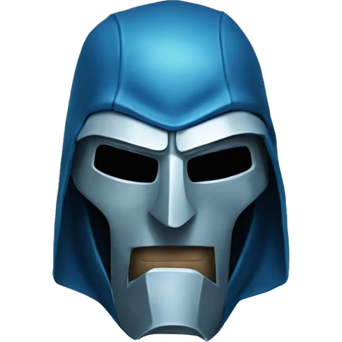 Blue doctor doom mask  emoji
