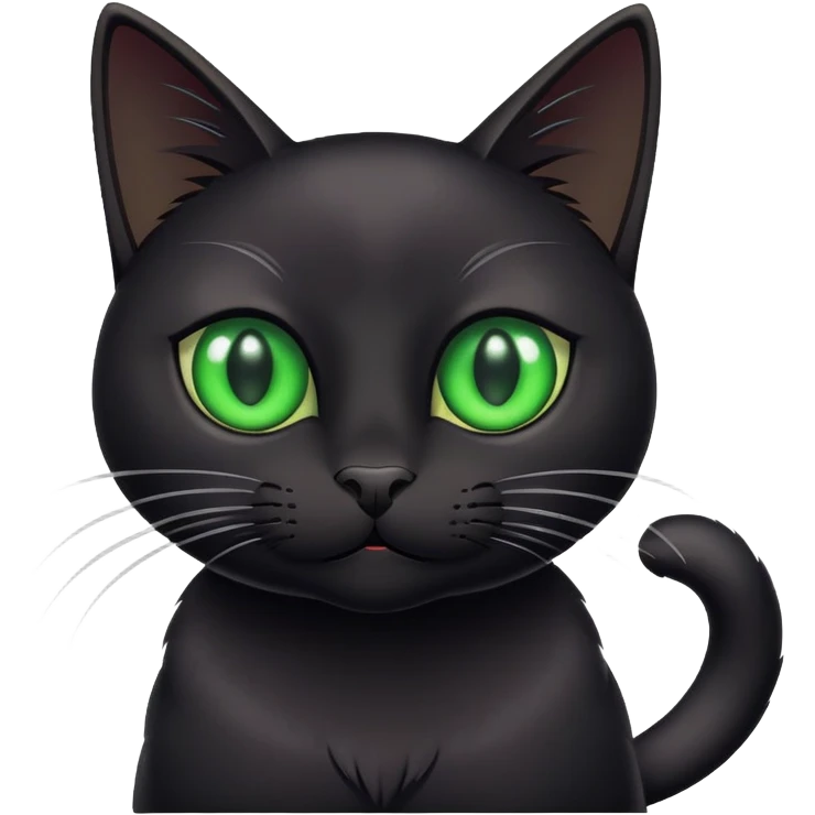 a black cat playing emoji