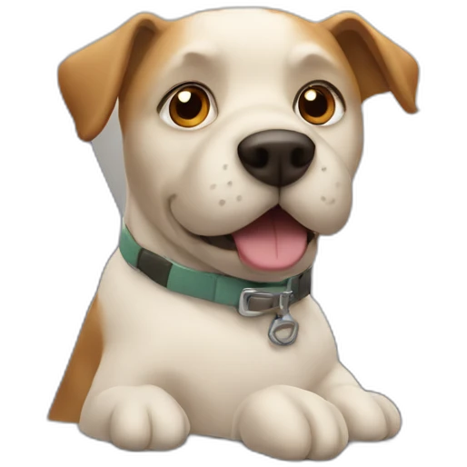 A dog in aeroplane emoji