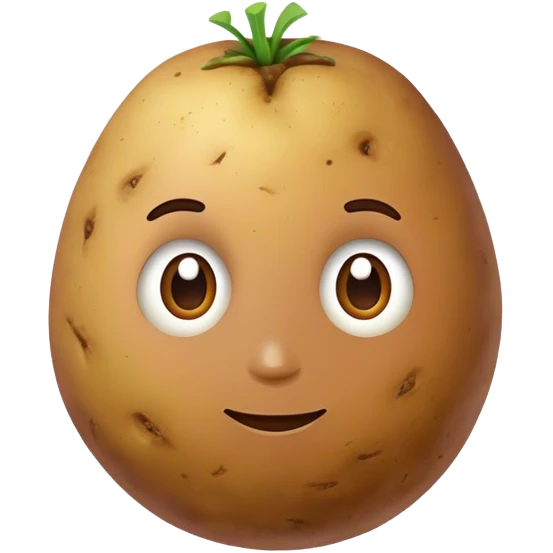potato seen from above emoji