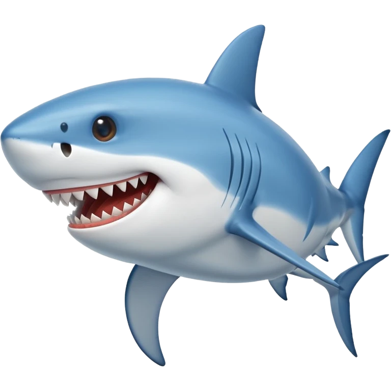 blue shark smiling emoji