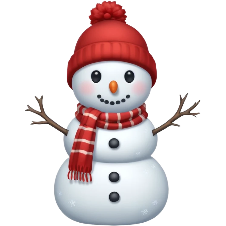 Cute snowman full body with snow emoji