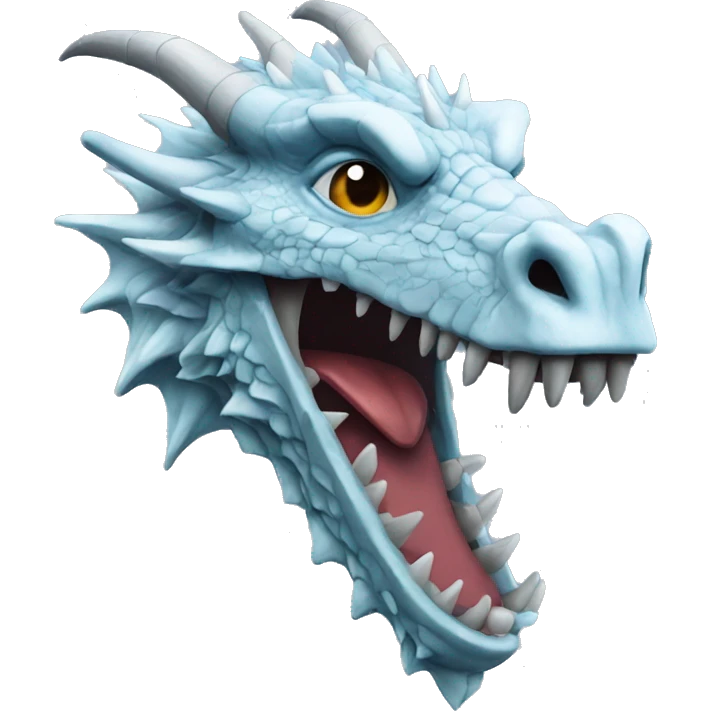 ice dragon head in game of thrones style emoji