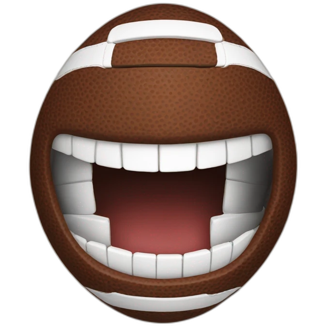 Mouth football emoji