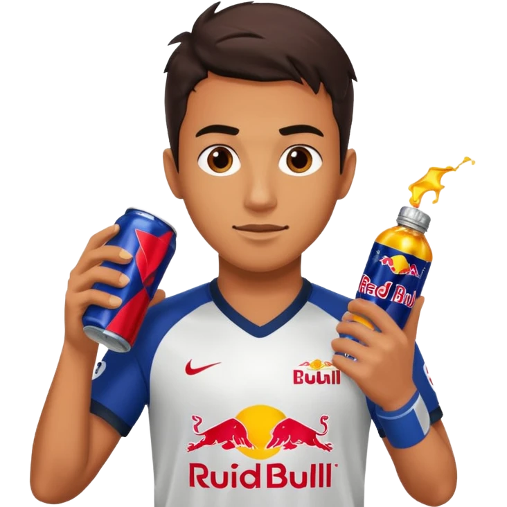 Red bull energy drink imogi for soccer players emoji