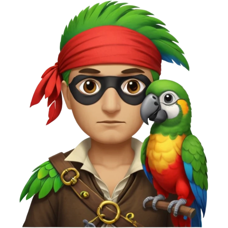pirate and parrot emoji