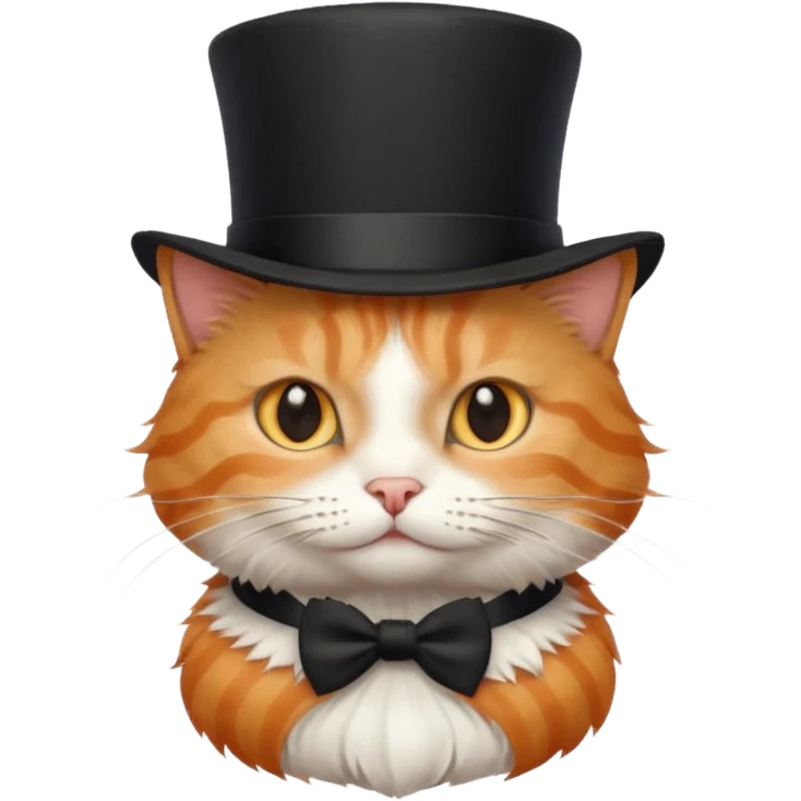 cat wearing a tophat emoji