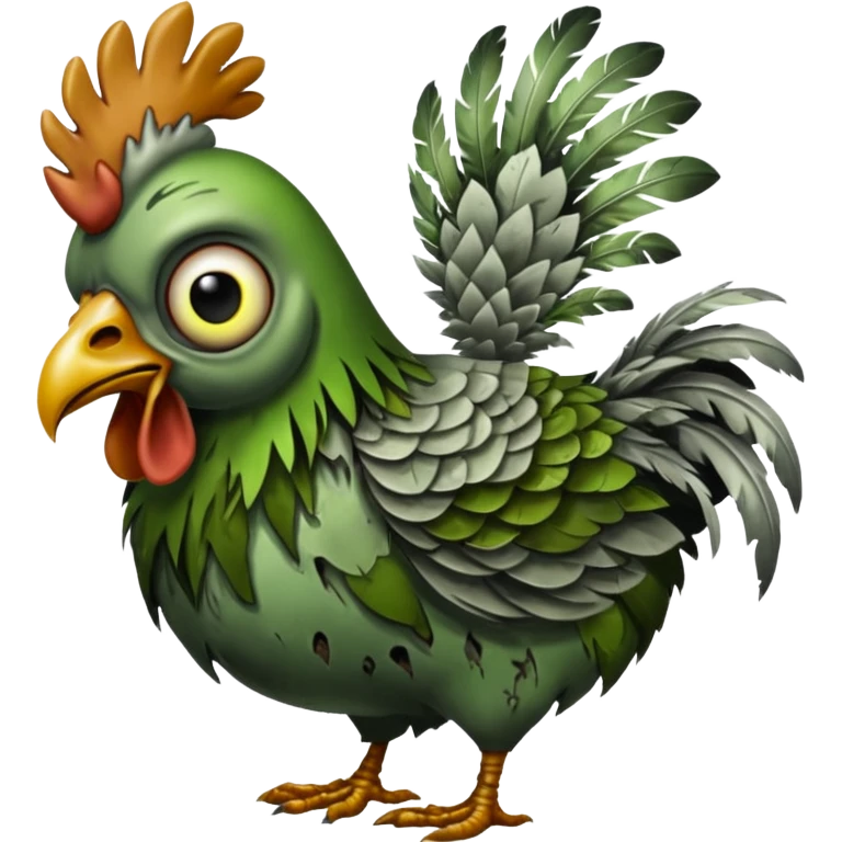 Zombie hen emoji