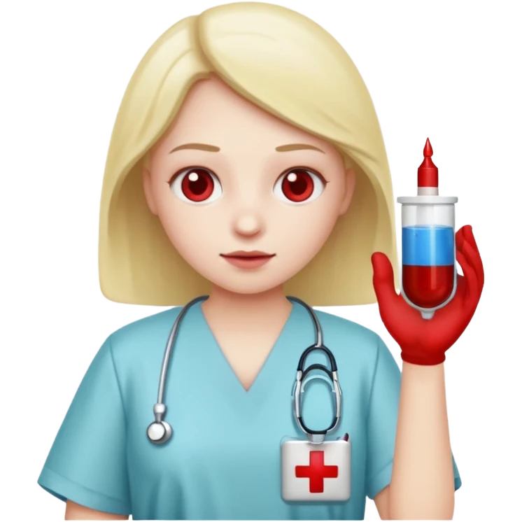 Emoji getting blood test emoji