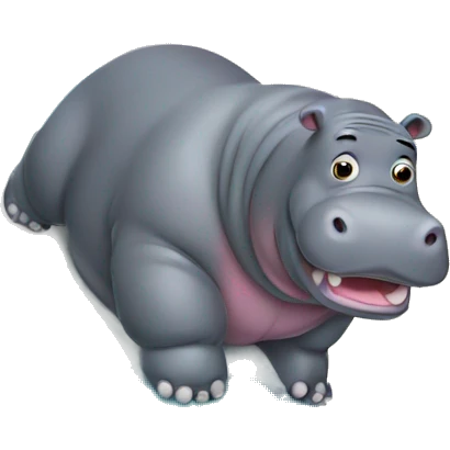 fat hippo surfing  emoji