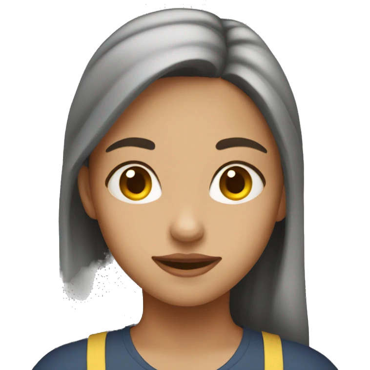 Girl Staying in lane emoji