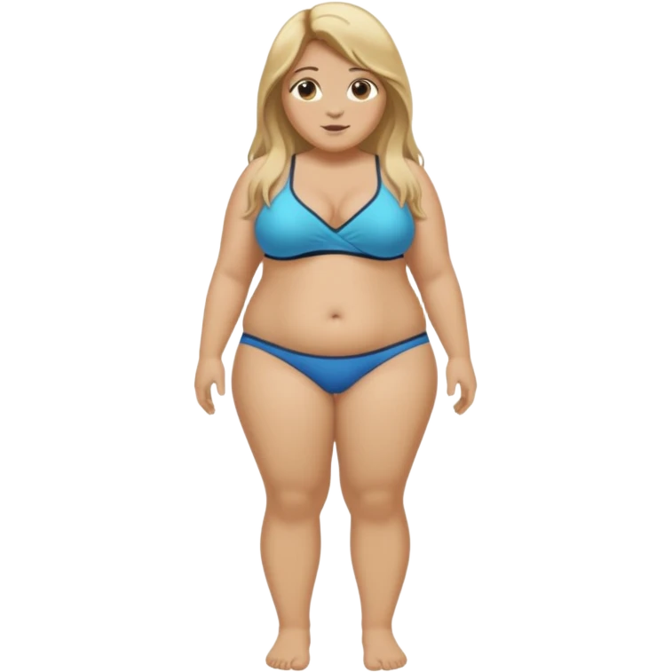 Full body nude plus size long hair dirty blonde pubic hair emoji