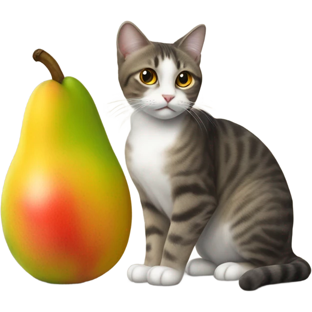 Cat with mango emoji