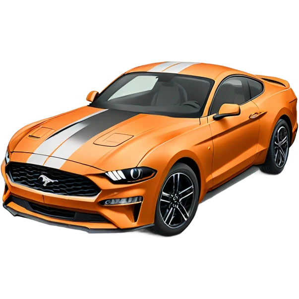 2021 Ford mustang orange emoji