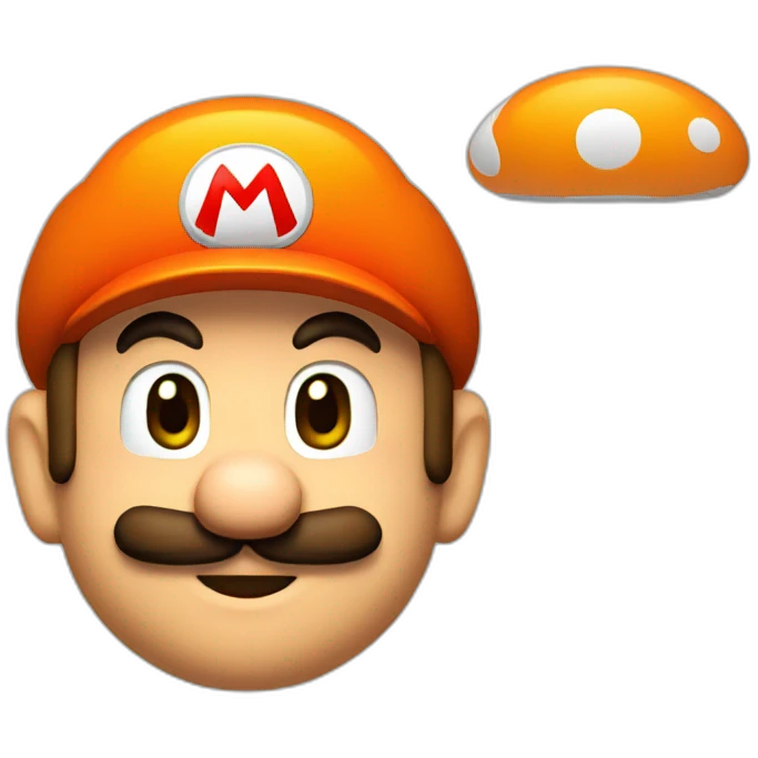 mario in orange circle emoji