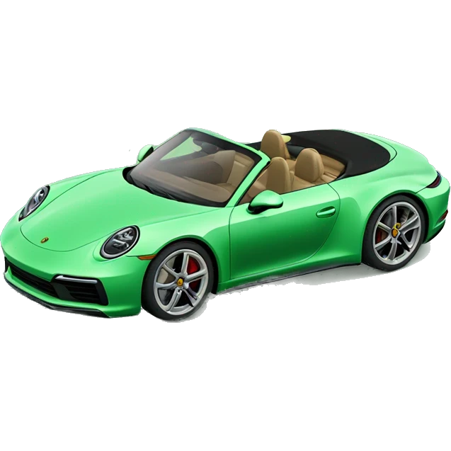 Porsche 2020 Green 911 cabriolet emoji