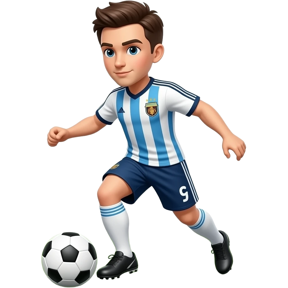 midfield soccer player on field playing emoji