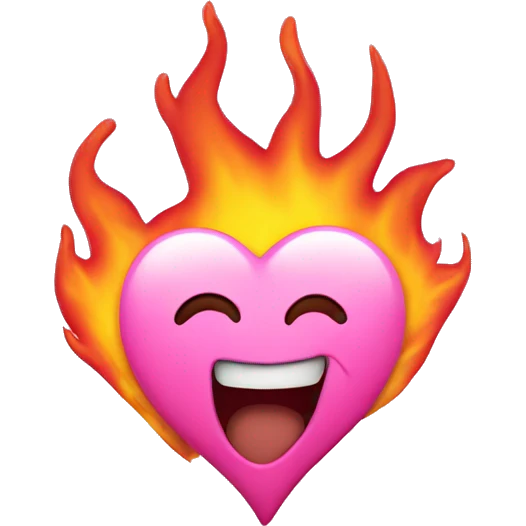 pink flaming heart emoji