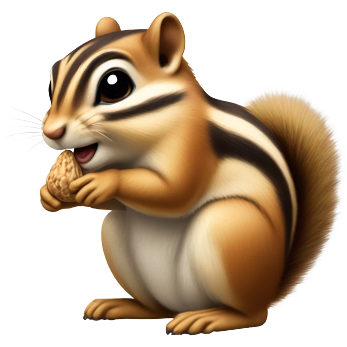 Chipmunk eating nuts emoji