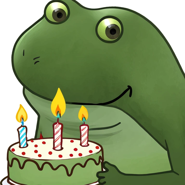 bufo blowing candles on cake emoji