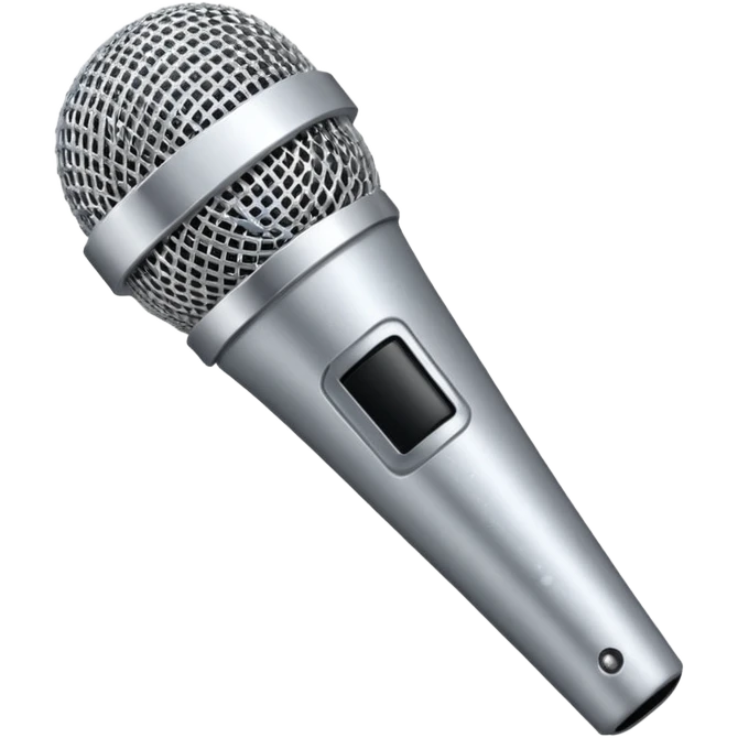 A microphone with gitter emoji