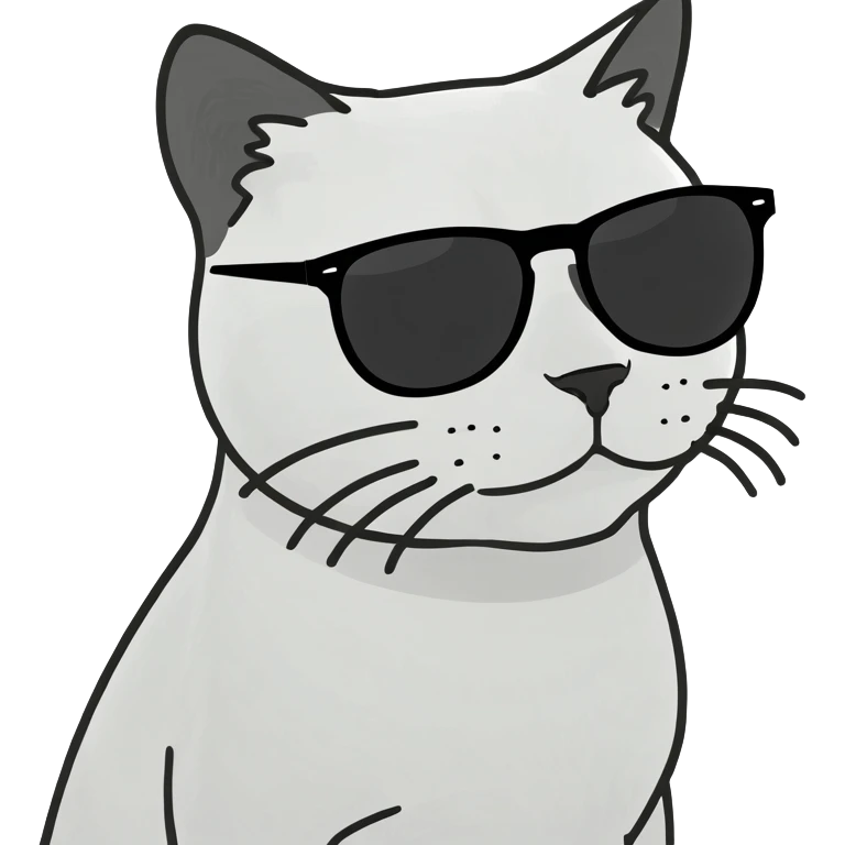 Cat with sunglasses emoji