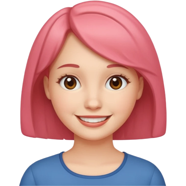 a smiling, bobbed-haired woman emoji