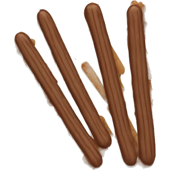Chocolate dipped churro emoji