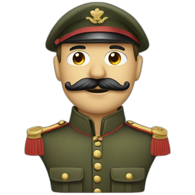 Soldat avec moustache emoji