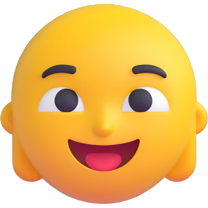 yellow head emoji with a smug expression emoji