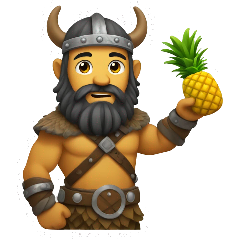 Viking holding a Pineapple  emoji