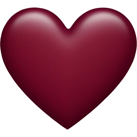 Burgundy heart emoji